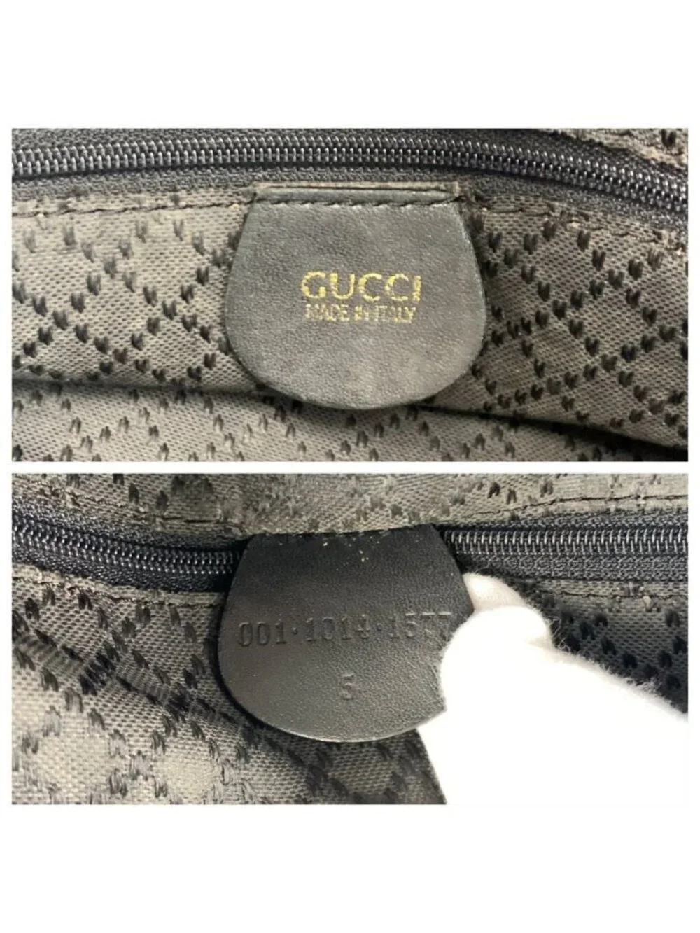 Gucci Bamboo Black Leather 001 5 Shoulder Bag - Picture 3 of 9